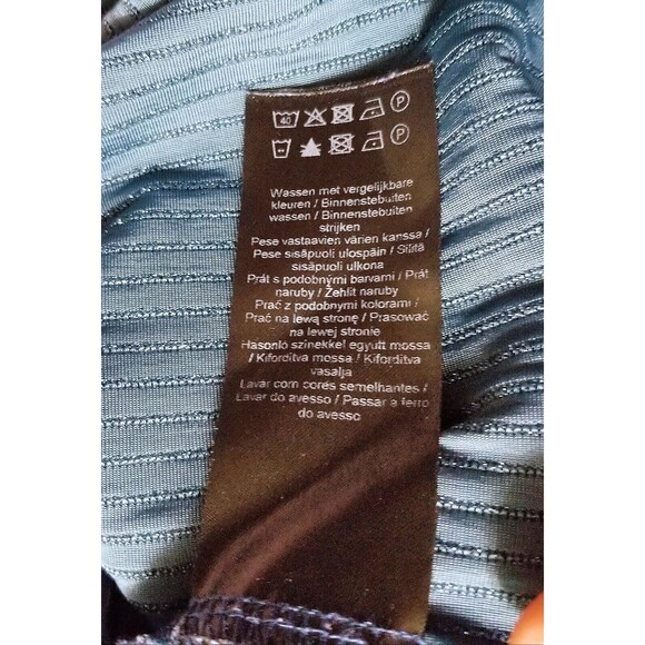 Anthropologie ICHI Teal Shift Dress Sz Medium 3/4 Sleeves Sparkly Knee Length - Picture 5 of 8